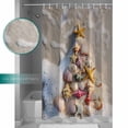 thumbnail image 3 of Fabric Shower Curtain, Christmas Beach Wave Seashell Starfish Conch Xmas Tree Bathroom Curtain with 12 Hooks Waterproof No Bad Odor Machine Washable Bath Curtains for Bathroom, Spa Room, 72"x96", 3 of 6