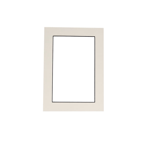 White Acid Free 24x36 Picture Frame Mat with Black Core Bevel Cut for 20x30 Pictures - Fits 24x36