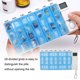 thumbnail image 5 of Caja organizadora de 28 rejillas, portátil, semanal, para medicina, pastillas, dulces, caja organizadora con RemiderBlue, 5 of 9
