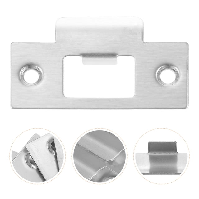 MOKKHNB 4pcs Door Strike Plates Stainless Steel Lock Tongue Buckles Hardware For Inside Door