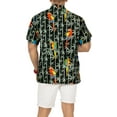 thumbnail image 4 of LA LEELA Men's Hawaiian Shirts Short Sleeve Button Down Shirt Mens Casual Shirts Vacation Tropical Beach Summer Party Shirts for Men Funny XL Parrot Birds, Black, 4 of 5