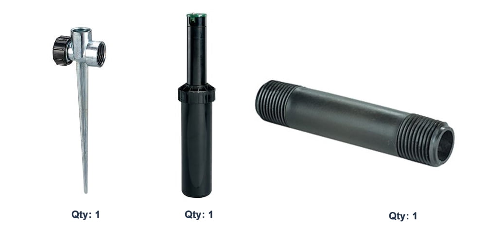 Orbit Saturn Gear Drive Sprinkler on Zinc Spike Base Bundle