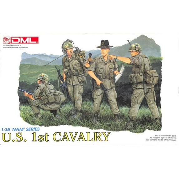 Dragon DML 1:35 US 1st Cavalry Vietnam War Plastic Figure Model Kit #3312
