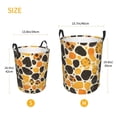 thumbnail image 3 of Circular Hamper Single Layer Laundry Basket Storage Basket Waterproof Single Layer Fabric With Handle Pe Support Strip Leopard_4 Medium, 3 of 8