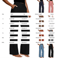 thumbnail image 3 of Pants for Women Casual Dress Wide Leg Work Slacks Stretchy Straight High Waisted Trousers Elastic Womens Pants Blue M, 3 of 9