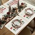 thumbnail image 6 of Uutvery Christmas Polyester Linen Placemats with Heat Insulated Dirt Resistant for Christmas Party Kitchen Dining Room Decor, Holiday Home Decoration, 6 of 6
