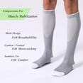 thumbnail image 3 of Calcetines de compresión FITRELL para mujer y hombre de 20 a 30 mm de Hg, color gris L/XL, 3 of 6