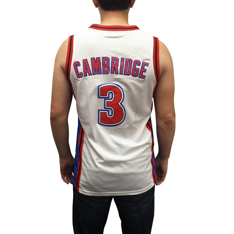 MyPartyShirt Calvin Cambridge #3 Knights White Basketball Jersey Mike Uniform Costume Movie