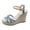 Blue, variant on Platform Wedge Dressy Sandals for Women Ladies 2026 Fashion Casual Metallic Buckles Ankle Strap Height Increasing Chunky Heeled Dress Beach Summer Shoes Bride Wedding Boho Pink Size 6.5