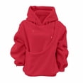 thumbnail image 4 of CFXNMZGR Pet Pouch Hoodie for Women Dog Sling Carrier Sweatshirt Work Daily Cozy Fleece Pullover With Kangaroo Pocket Cat Carrier Purse (Red,S), 4 of 7