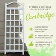 thumbnail image 3 of Dura-Trel Cambridge 28 by 75 Inch Outdoor Garden Patio Trellis, White, 3 of 8