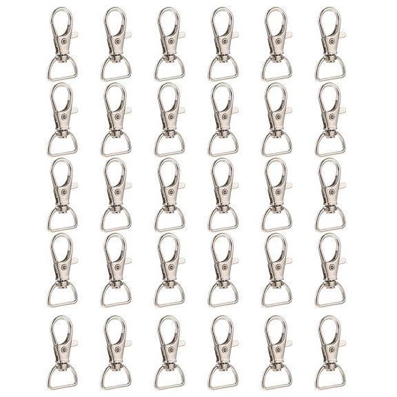 Carabiner for Bag Key Chain Lanyard Button Metal Lobster Clasps Hook Large Quantity Hooks Keychain Swivel DIY 30 Pcs