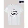 thumbnail image 2 of Men's Trendy T-shirt For Summer Outdoor, Casual "Jesus Team" Slightly Stretch Crew Neck Tee Short Sleeve Stylish Clothing, 2 of 5