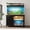 Oak, variant on LED Light White Aquarium Stand, 49 Inch Rustic Fish Tank Stand for 55-75 Gallon, with Open Shelf & Power Outlet, Storage Cabinet