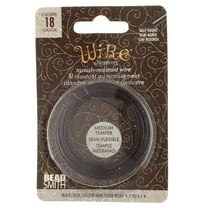 The Beadsmith Half-Round Craft Wire - Wire Elements - Medium Temper - 18 Gauge, 7 Yard Coil - Black Color - Beading Wire Used for Jewelry Making, Wire Wrapping, and Other DIY Arts & Crafts