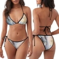 thumbnail image 3 of Fotbe The Cat Looks in the Mirror Traje de Baño para Mujer de Dos Piezas – Bikini Sexy de Tirantes Tipo Halter con Diseño Triangular, 3 of 6