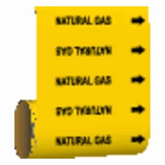 Brady Pipe Marker,Natural Gas,Yellow, 41511 41511