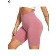 thumbnail image 3 of PULLIMORE Womens High Waist Yoga Shorts Bike Shorts Tummy Control Butt Lifting Workout Leggings Shorts Running Booty Shorts (M, Pink), 3 of 9