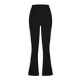 thumbnail image 5 of STETMN Women Stretchy Straight Dress Pants Regular/Tall Bootcut Elastic Waist Pull On Work Slacks, 5 of 7