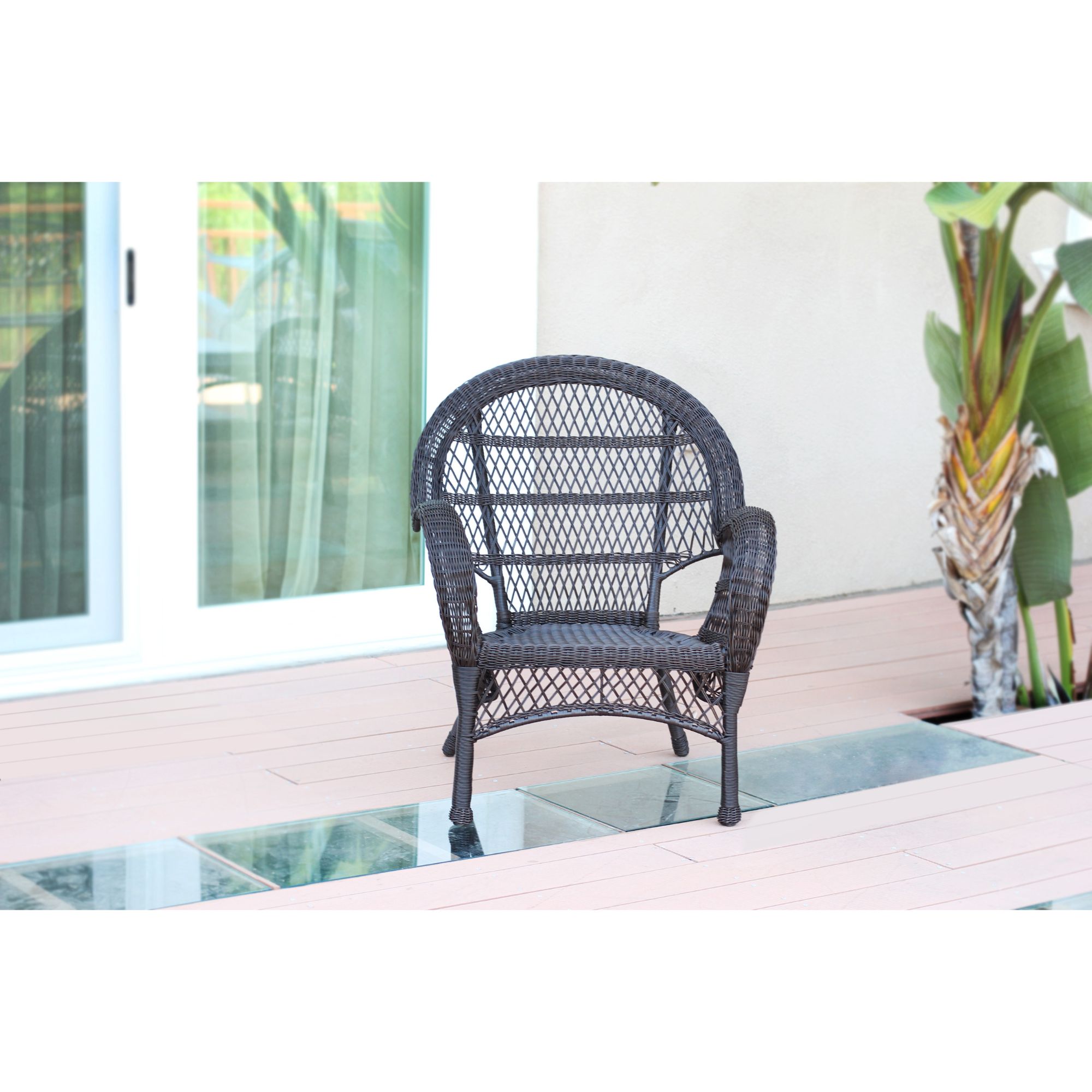 4 Piece Espresso Brown Wicker Outdoor Furniture Patio Chair Set Walmart Com Walmart Com