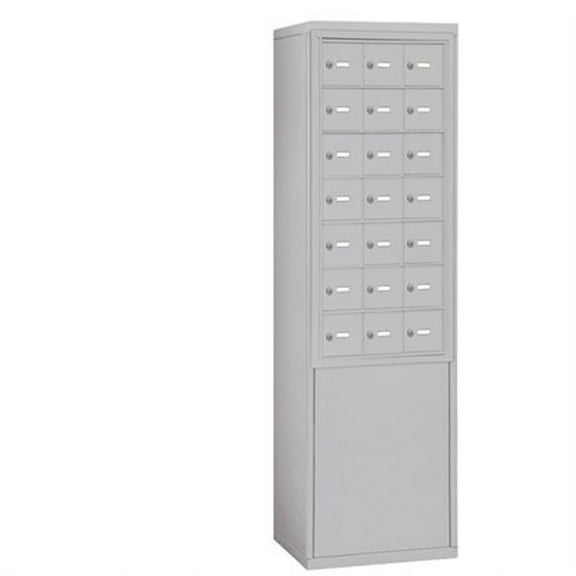 Salsbury  Free-Standing Enclosure For 19075-21 And 19078-21 Recessed Mounted Cell Phone Lockers - Aluminum