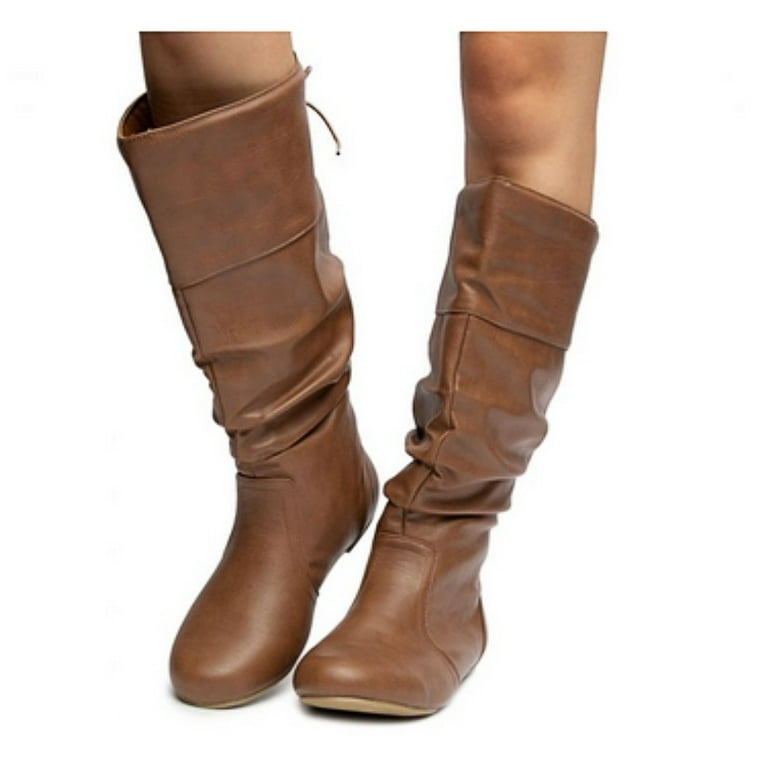 Mid Calf Brown Wide Fit Boots Where's That From Artic Brown Wide