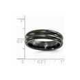 thumbnail image 7 of Edward Mirell Titanium Black Titanium with Grooves 6mm Band Size: 6; for Adults and Teens; for Women and Men, 7 of 7