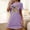 Purple, variant on Aobny Nightgown Lightweight Women Patriotic Short Night Gowns Crew Neck Short Sleeve Pink Cute Womens Pajamas,XXL