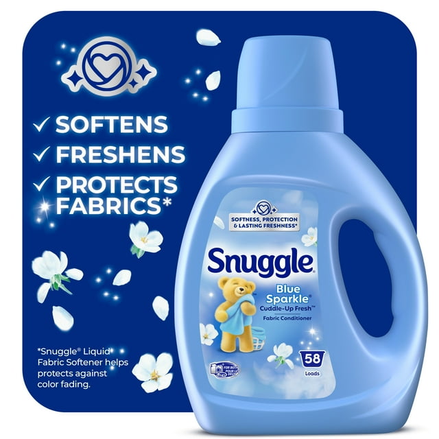 Snuggle Blue Sparkle Cuddle-Up Fresh Liquid Fabric Conditioner, 58 Loads, 1.16 Litres