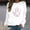 White, variant on qelini Breast Cancer Awareness Shirt Casual Pullover Blouse Wowen's Graphic Tees Long Sleeve Shirts Fall Winter Crewneck Comfy Shirts Gray L