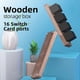 thumbnail image 4 of Y4K 16 Slots Walnut Wood TF Gaming Card Holder Desktop Storage Base R0e Organizer for Nintendo Switc, 4 of 5