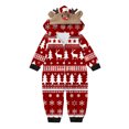 thumbnail image 2 of Odeerbi Christmas Onesie Pajamas for Family Holiday Sleep Jumpsuit Long Sleeve Family Christmas Pajamas Matching Sets Infant Printed Loungewear Jumpsuit Sleepwear Xmas PJs Set Red, 2 of 7