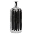 thumbnail image 2 of Urban Trends Collection 12575 Ceramic Bottle Vase with Corrugated Belly - Polished Chrome Copper, 2 of 2