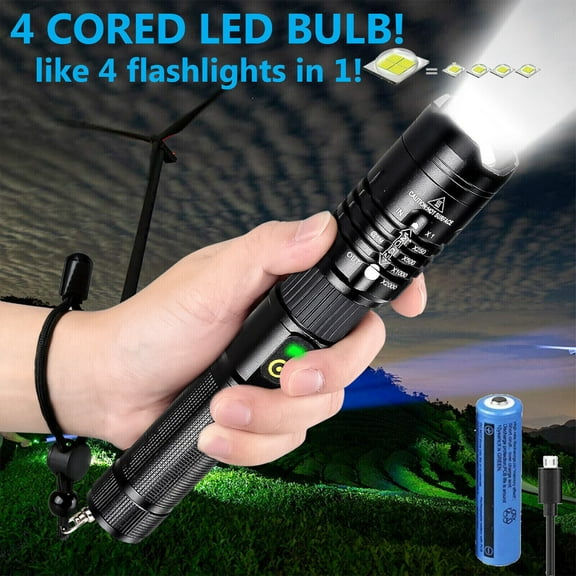 New Strong light Flashlight | LED Portable Outdoor Flashlight | Night Riding Patrol Accessories