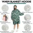 thumbnail image 5 of Wearable Oversized Blanket,Green Christmas Tree Pattern Wearable Blanket Hoodie for Adults,Cozy Hooded Blankets with Super Pockets,Super Warm Fuzzy Pullover for Women & Men, 5 of 6