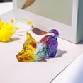 thumbnail image 3 of WYZCTTD Crystal Cat Figurine Cute Stretching Kitten Statue Glass Animal Collectible Paperweight Home Office Table Desk Decor, 2.8 Inch, 3 of 5