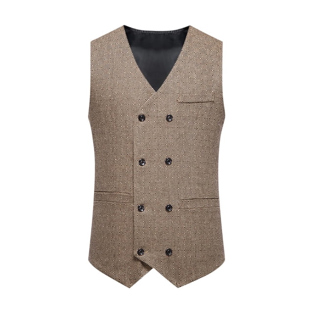 Mens Botón de la Camisa de la Moda Sólida Impresión Retro con Bolsillos, Tanques sin Mangas Blusa Poliéster