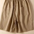 thumbnail image 5 of KKBOTIVE Women's Solid Color Shorts Beach Holiday Summer Wide Leg Casual Short Pants Soft Breathable Shorts Women's Fashion, Khaki Size: M, 5 of 10