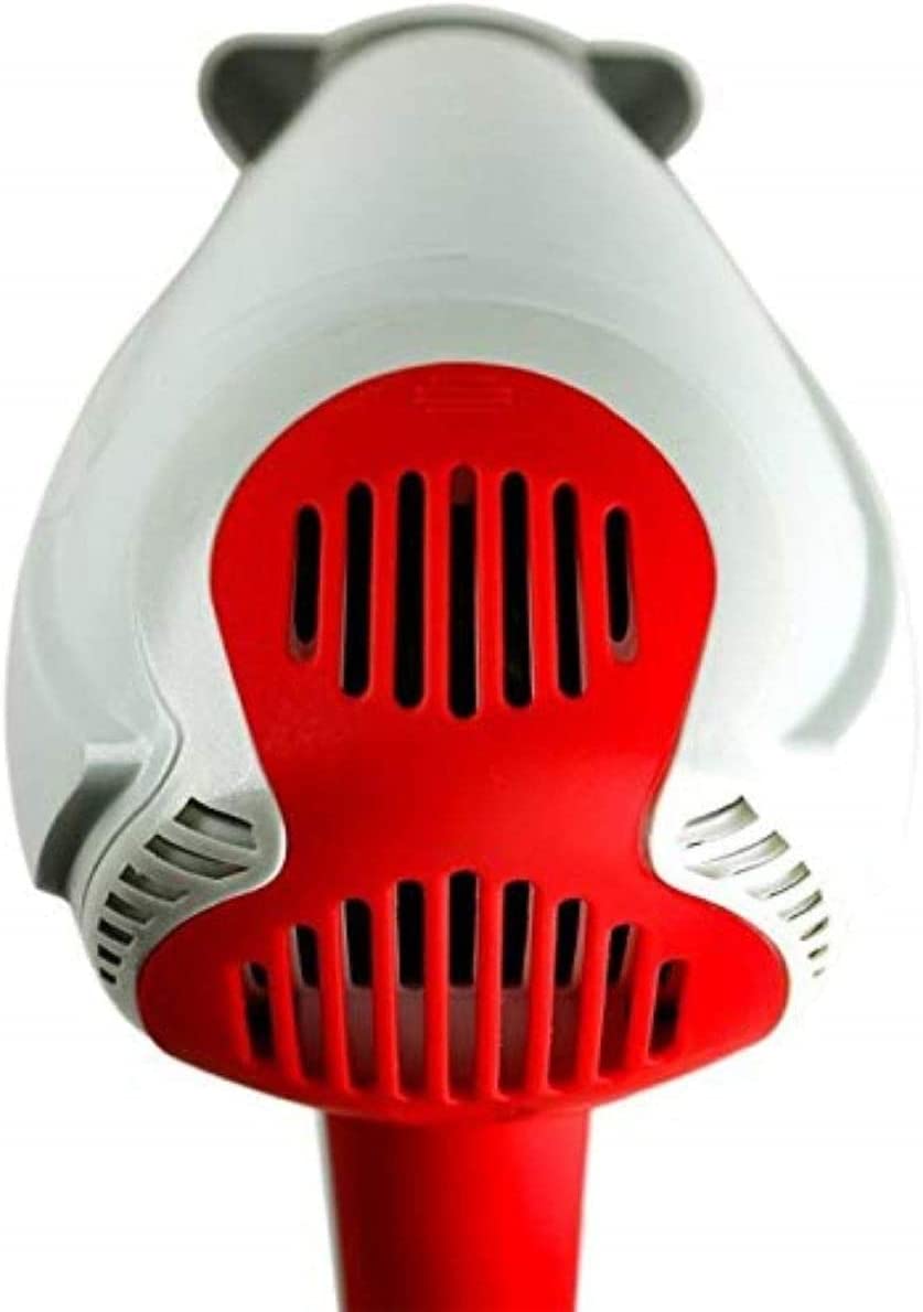 OVENTE 1875 Watt Lightweight Hair Dryer, Ionic & Tourmaline Technology, White & Red X2210W