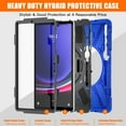 thumbnail image 2 of Allytechgroup Case for Samsung Galaxy Tab S10+ Plus 2024/ S9 FE+ Plus/ S9+ Plus 12.4" 2023, Build In Screen Protector Heavy Duty Shockproof Shoulder Strap Ratating Stand Cover with S Pen Holder,Blue, 2 of 11