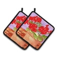thumbnail image 1 of Carolines Treasures RDR2004PTHD Flower - Geranium Pair of Pot Holders, 7.5HX7.5W, Multicolor, 1 of 3