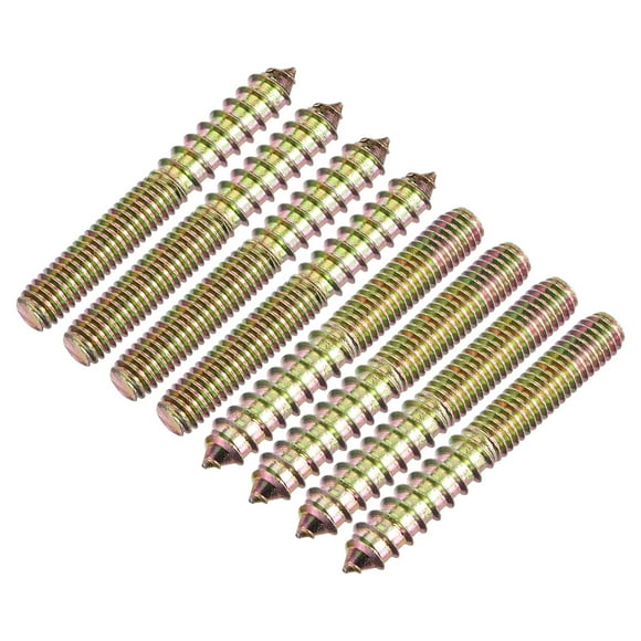 Unique Bargains 3/8-16x3' Hanger Bolts, 16 Pack Double Ended Screws Wood Dowel Screws