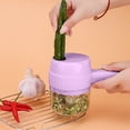 thumbnail image 1 of Kitchen Gadgets Muti-Function Portable Electric Vegetable Cutter Set,Food Electric Chopper,Portable Mini Electric Food Blende, Apply To Meat Garlic Pepper Chili Celery Kitchen Organizers and Storage, 1 of 4