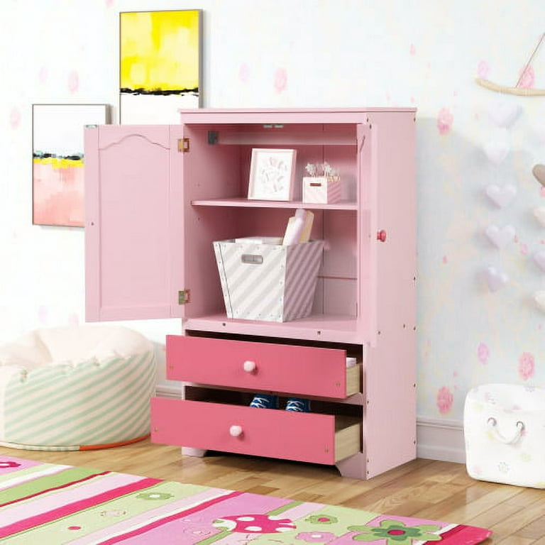 Kids Closet Baby Wardrobe Dresser for Kids Bedroom Nursery Armoire