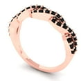 thumbnail image 2 of 0.495 ctw Wedding Band for Women - 18K Rose Gold Natural Onyx Stackable Eternity Ring, 2 of 6