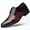 Brown, variant on Miluxas Men's Dress Shoes Leather Formal Derby Shoes Business Classic Lace Up Wingtip Shoes for Men