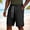 (Casual 113)Black, variant on Oversize Shorts for Men Summer Breeches Solid Color Fashion Casual Sports Elastic Waistband Zipper Pocket Short Pants Plus Size