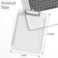 thumbnail image 2 of Plastic Clipboards, Translucent Ruler Clip Board with Low Profile, Office Supply, School Supplies, Letter Size 9 x 12.5 Inches, 2 of 7
