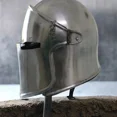 thumbnail image 4 of Medieval Barbute Knight Helmet fully wearable helmet, 4 of 7