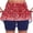 #549-Red, variant on Warop Women's Yoga Shorts with High Waist, Printed Running Skorts for Gym and Daily Wear